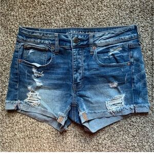 American Eagle Outfitters Tomgirl Destroyed Denim Shorts